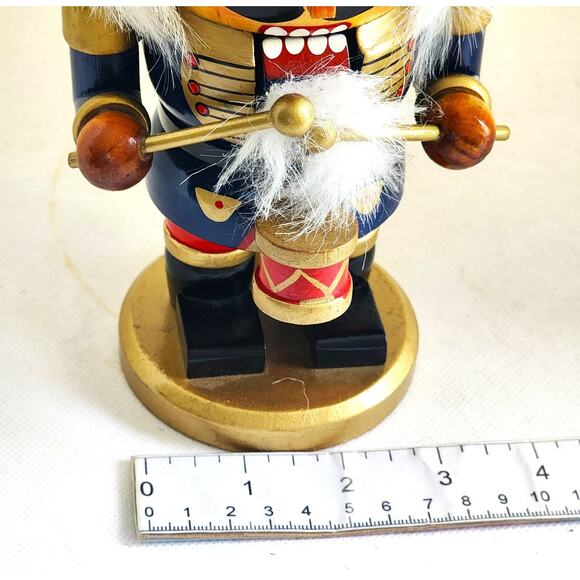 NUTCRACKER-Wooden-Drummer-English Style-Drum & Hat-Christmas-7 in tall - Picture 14 of 14